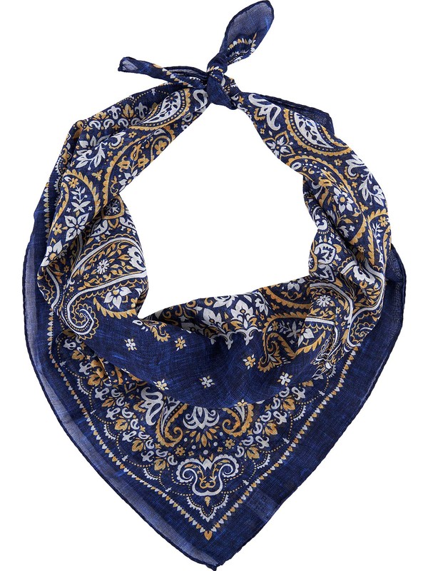 Bandana Zandana Alsino 100% Cotone - Fazzoletto Da Collo 54x54 Cm, Motivi Cachemire - Foto 2