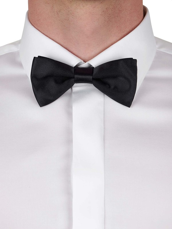 Classic pure silk black bow tie - Rosi