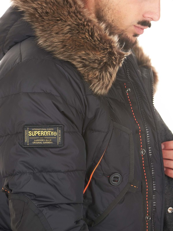 Winter jacket with faux fur collar - Superdry