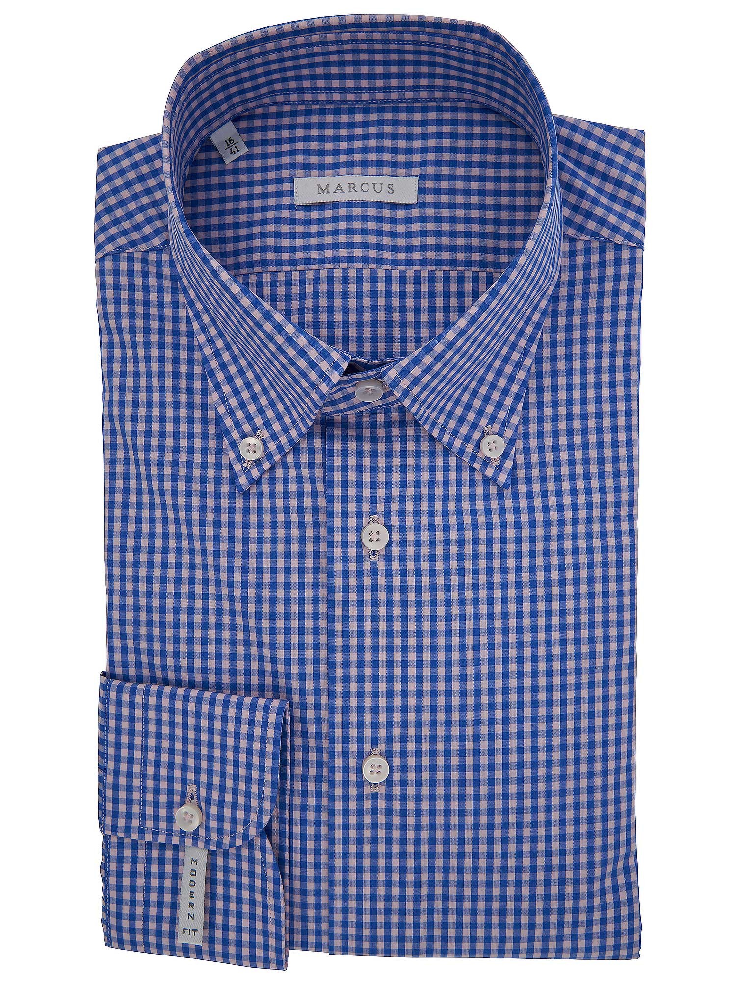 Blue and pink checkered Men's shirt casual style Marcus