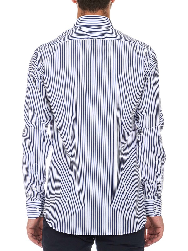 Del Siena - Blue stripe non-iron shirt