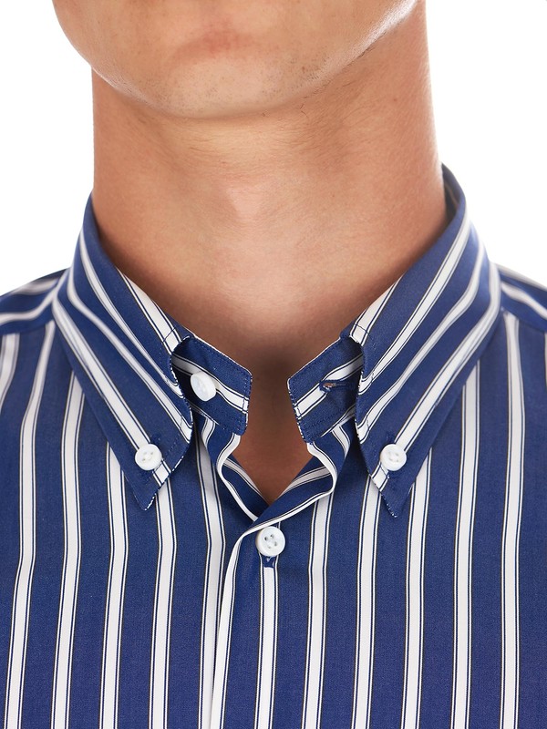 Classic shirt for men with blue stripes ...