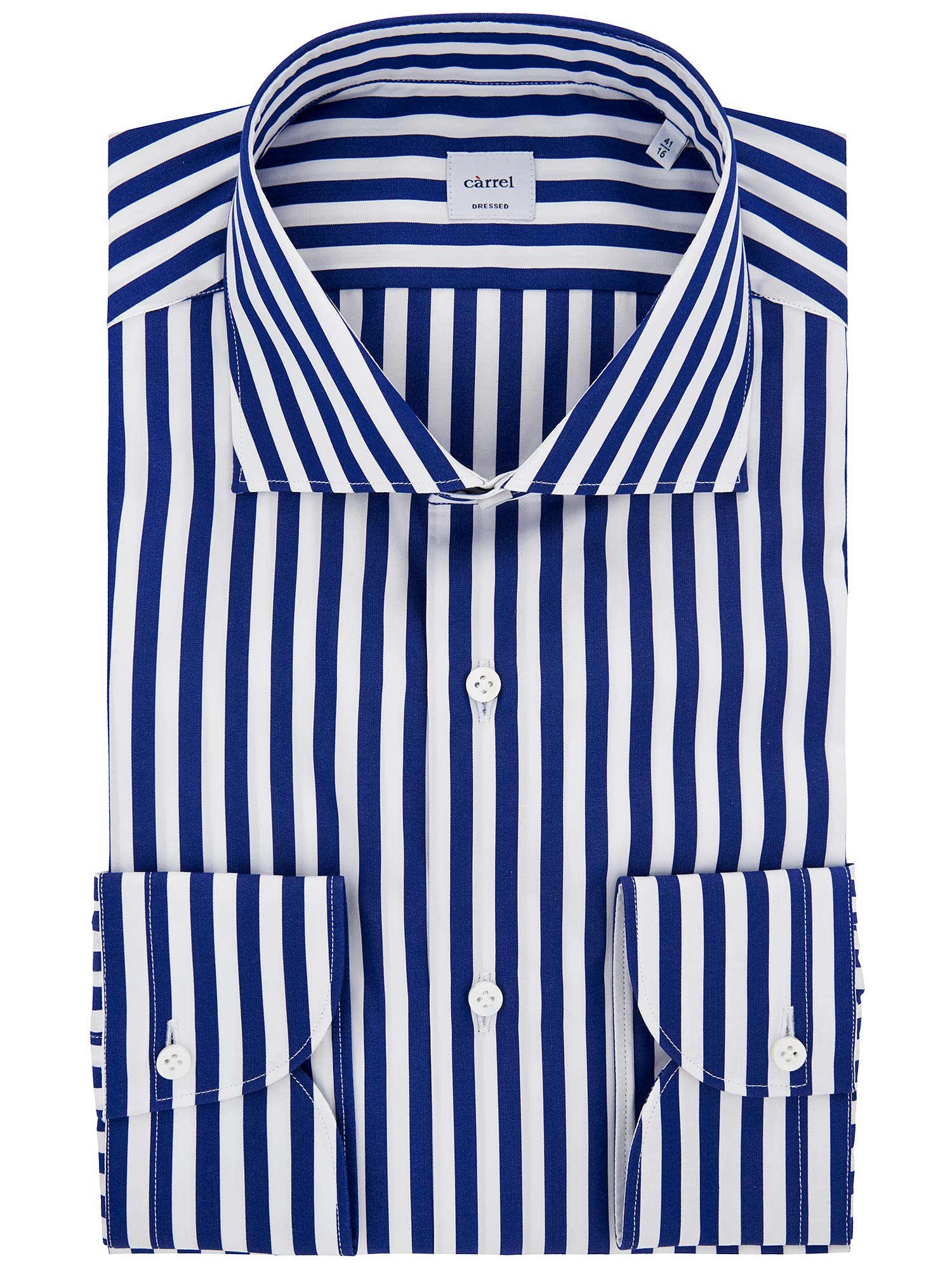 Càrrel blue and white wide striped shirt