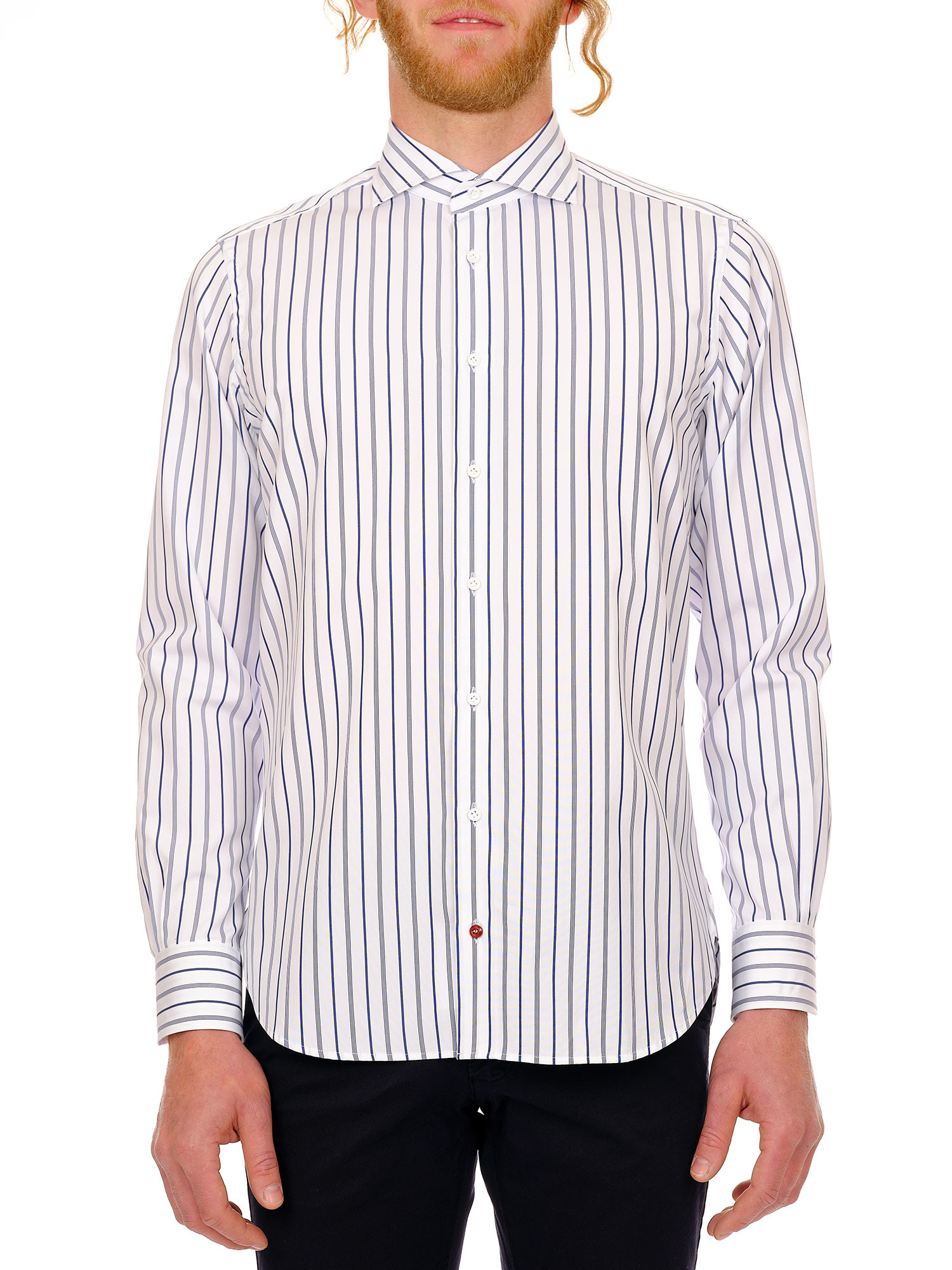 Striped Càrrel Shirt with Spread Collar