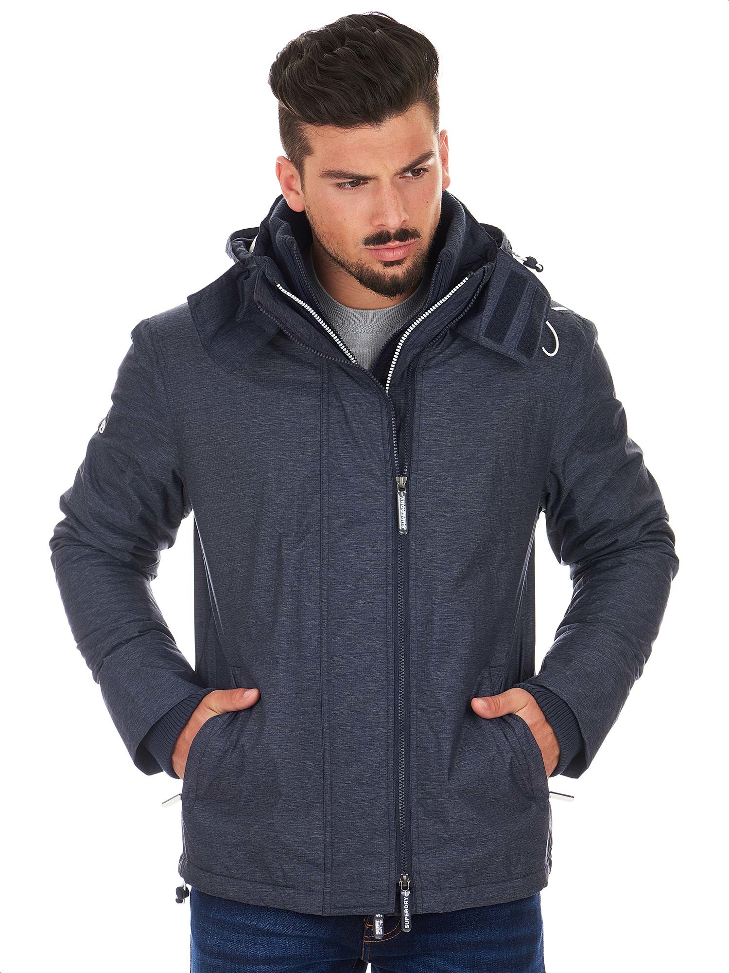 Blue windcheater with hood - Superdry