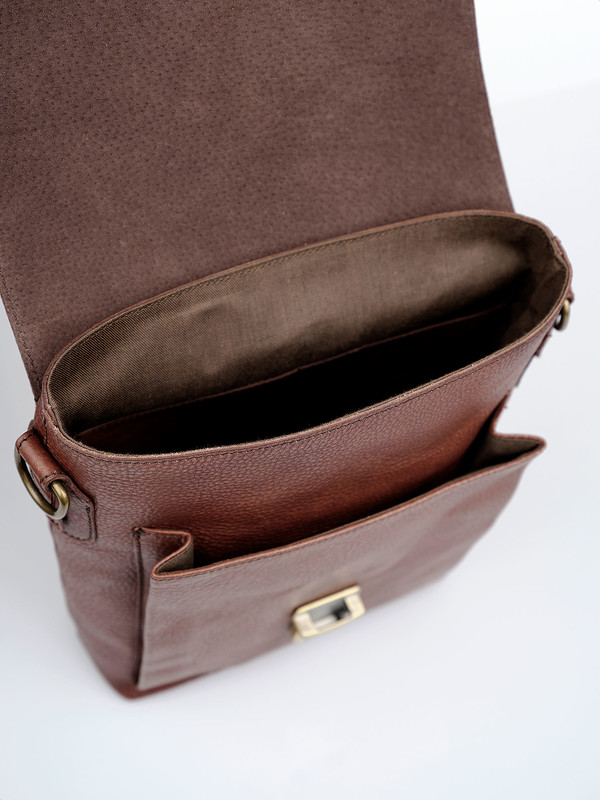LiaTalia Jules Borsa A Tracolla In Vera Pelle Italiana – Marrone
