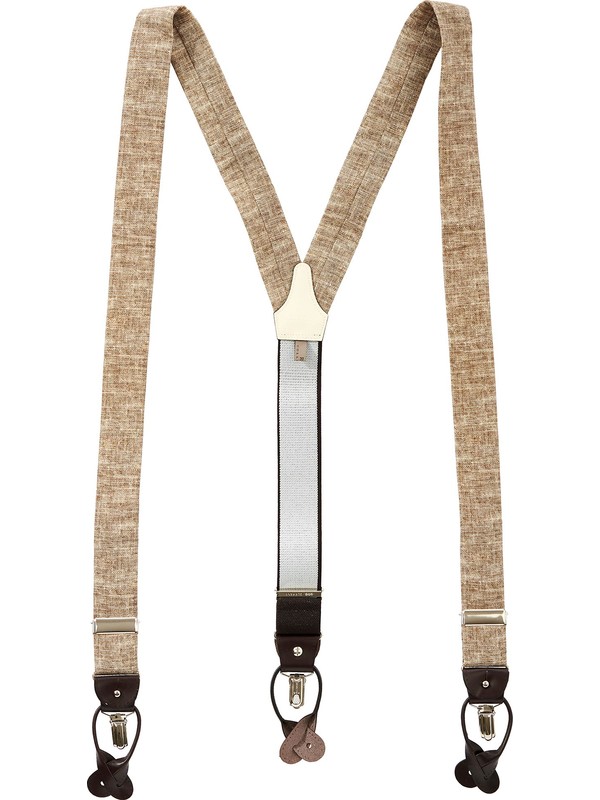 Rosi Collection - Adjustable linen and silk suspenders