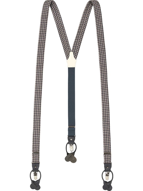 Rosi Collection - Men's suspenders in wool and silk fabric