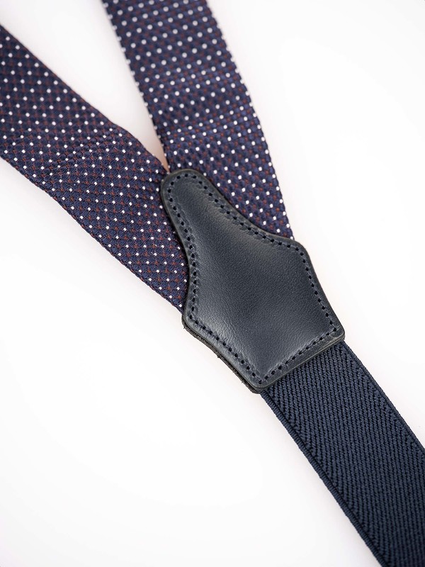 Bretelle Uomo Eleganti Rosse - Regolabili Con 3 Clip Forti, Larghezza 2.5 Cm, Stile Y Unisex - Foto 3