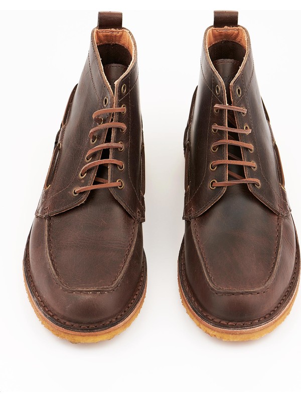 Brown Astorflex boots with spare laces