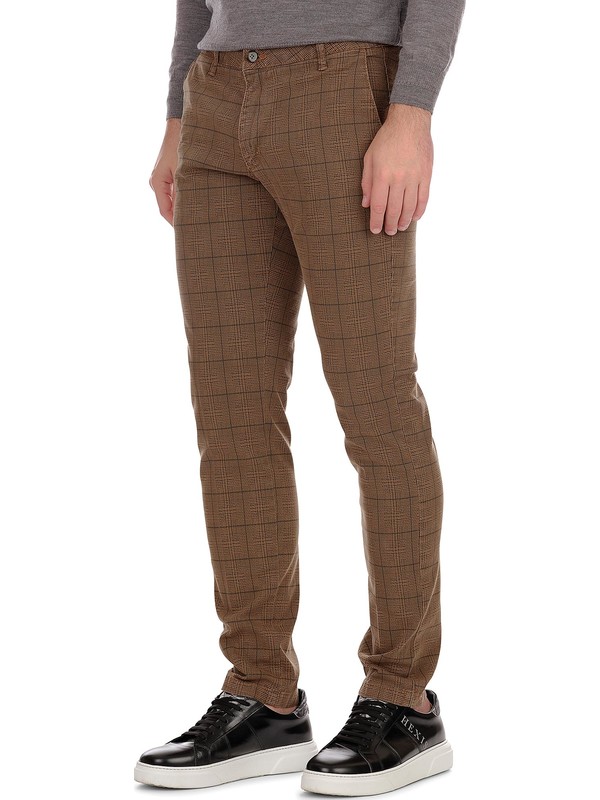 Brown Checked Trousers