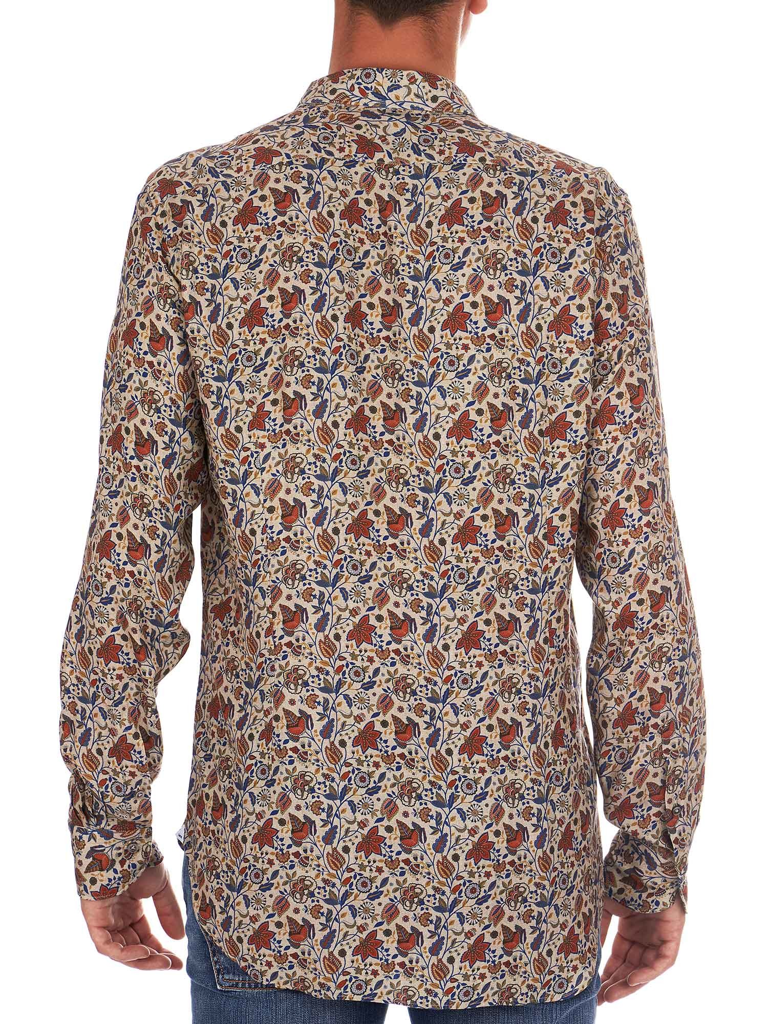 Camicia da uomo stampata di viscosa Càrrel
