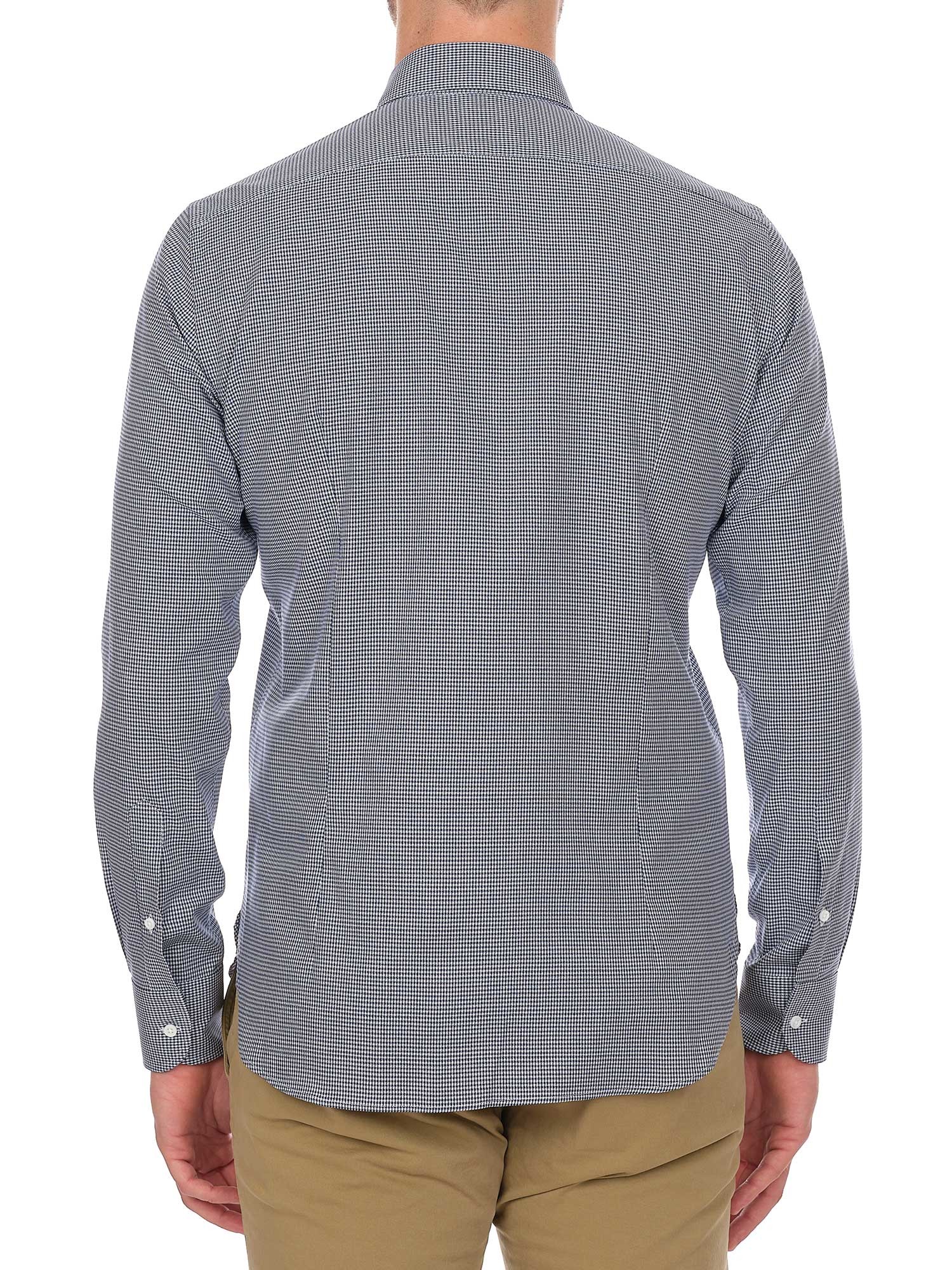 Camicia Comfort Fit Cotone CASAMODA Camicia Casual A Quadretti Comfort Fit, Grigio E Blu Scuro L 121914229 Camicia Lavoro Azzurro Taglia 40