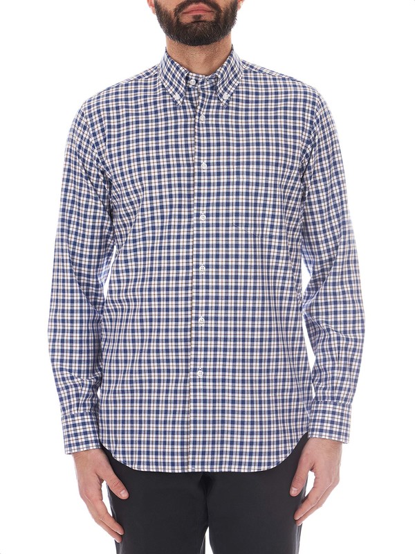 Camicia Uomo Alfani A Quadri – Manica Lunga, Vestibilità Classica, Colore Porta Viola, Taglia S