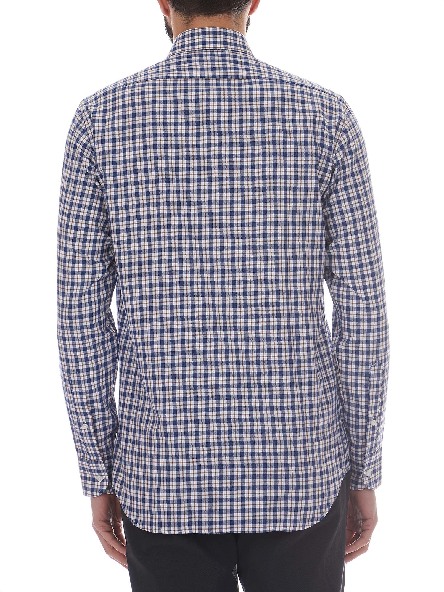 ESTNATION Camicia casual a quadri da uomo a maniche lunghe M rossa