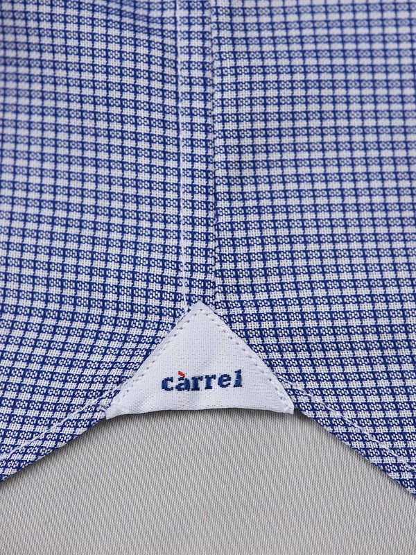 CASAMODA Camicia Da Lavoro A Quadri Comfort Fit - Puro Cotone, Azzurro, Taglia 55, Colletto Con Bottoni - 2