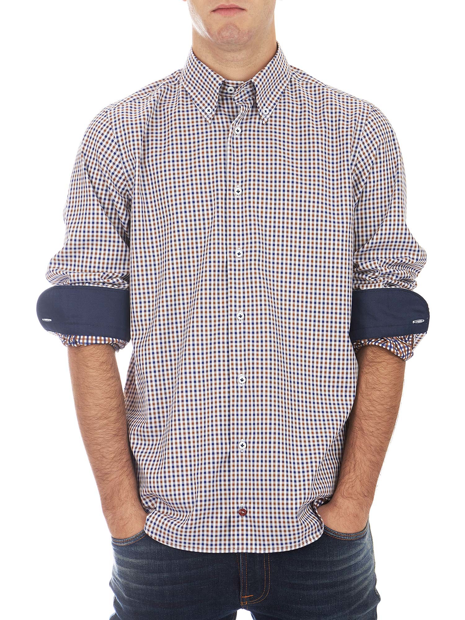 Camicia Flanella Cotone Uomo Camicia Uomo Springfield In Flanella Di Cotone - Check, Manica Lunga, Taglie S-2XL, Per Lavoro E Casual Camicia Springfield Per Lavoro E Tempo Libero - Foto 3