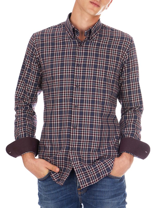 Giacca a quadri da donna Camicia in flanella con bottoni a maniche lunghe 2023 Autunno Inverno Casual Oversize Misto Lana Blusa Top, P# Blu, L