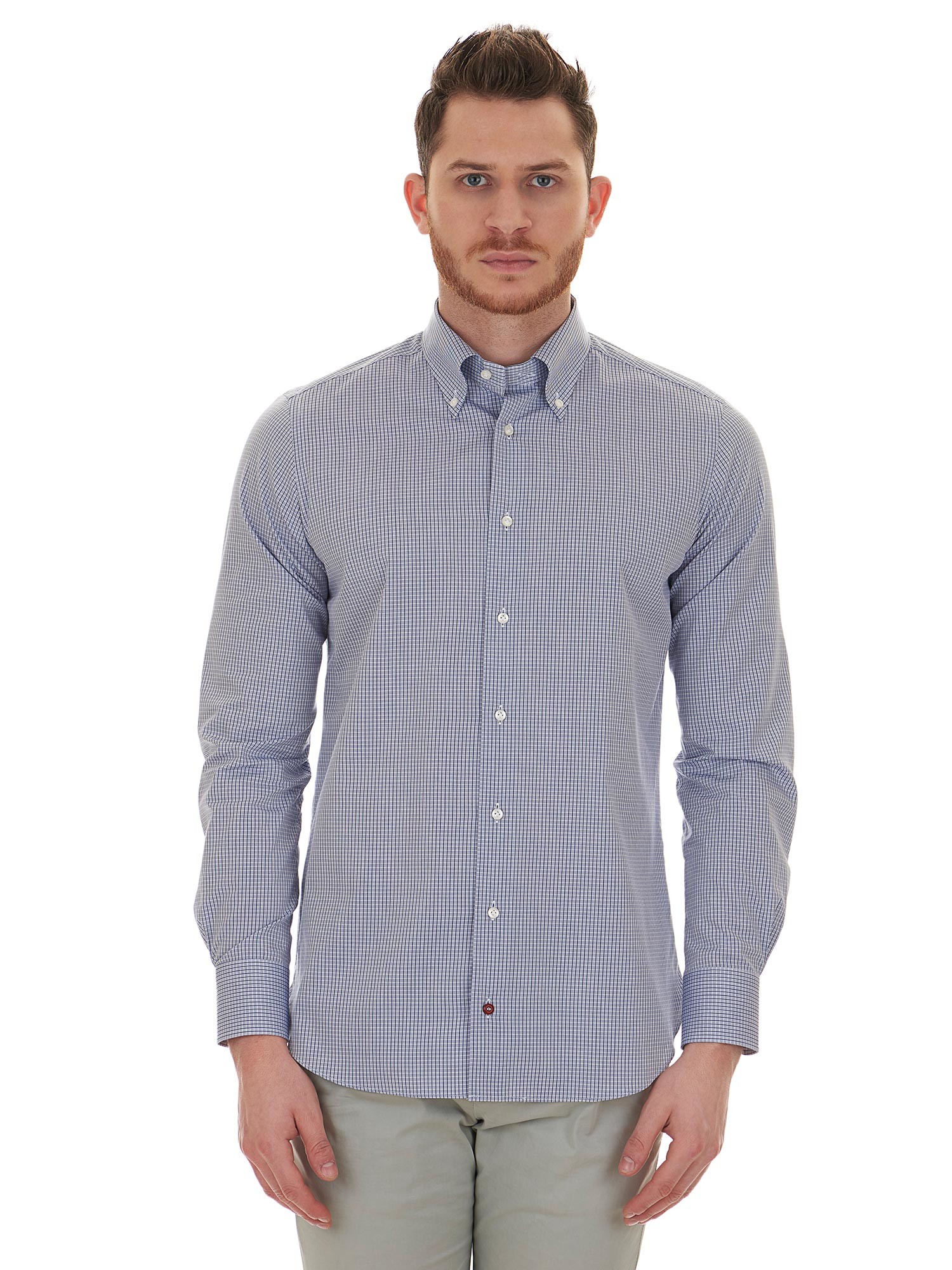 CASAMODA Camicia da lavoro a quadretti Comfort Fit, Antracite (750)., 40