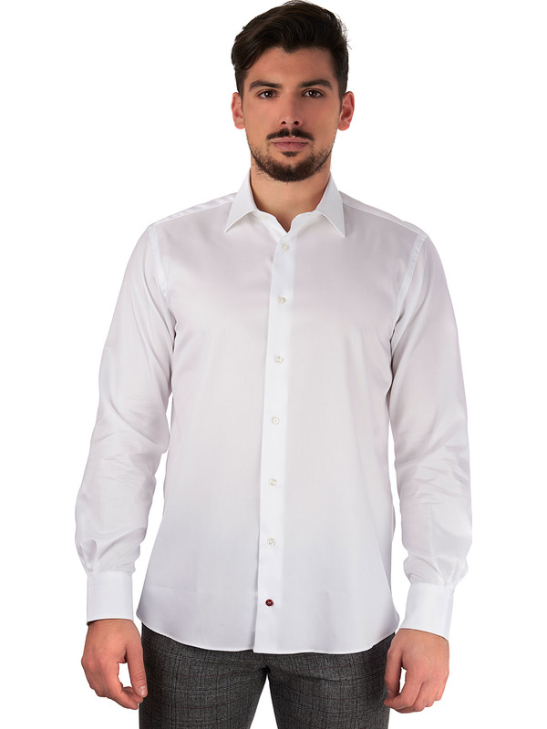 Camicia Business Seidensticker Da Uomo – Slim Fit, No Stiro, Collo Kent, Manica Lunga, 100% Cotone – Bianco, Eleganza E Comfort Per Ufficio E Tempo Libero
