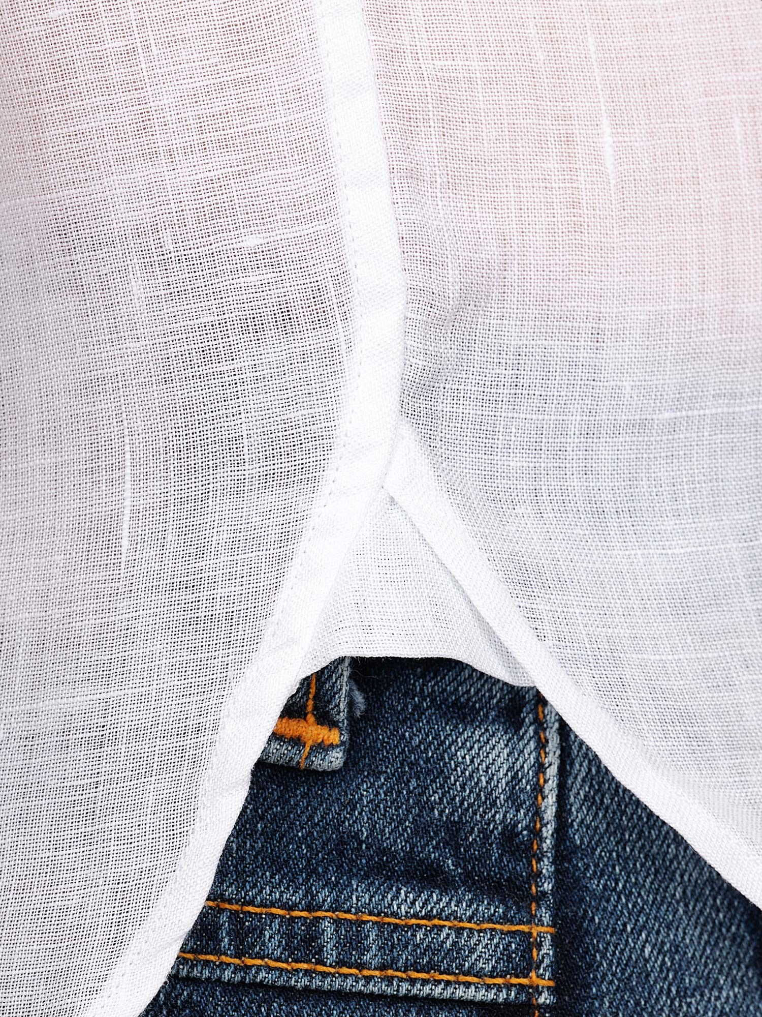Cary Pantalaccio In Puro Lino Bianco