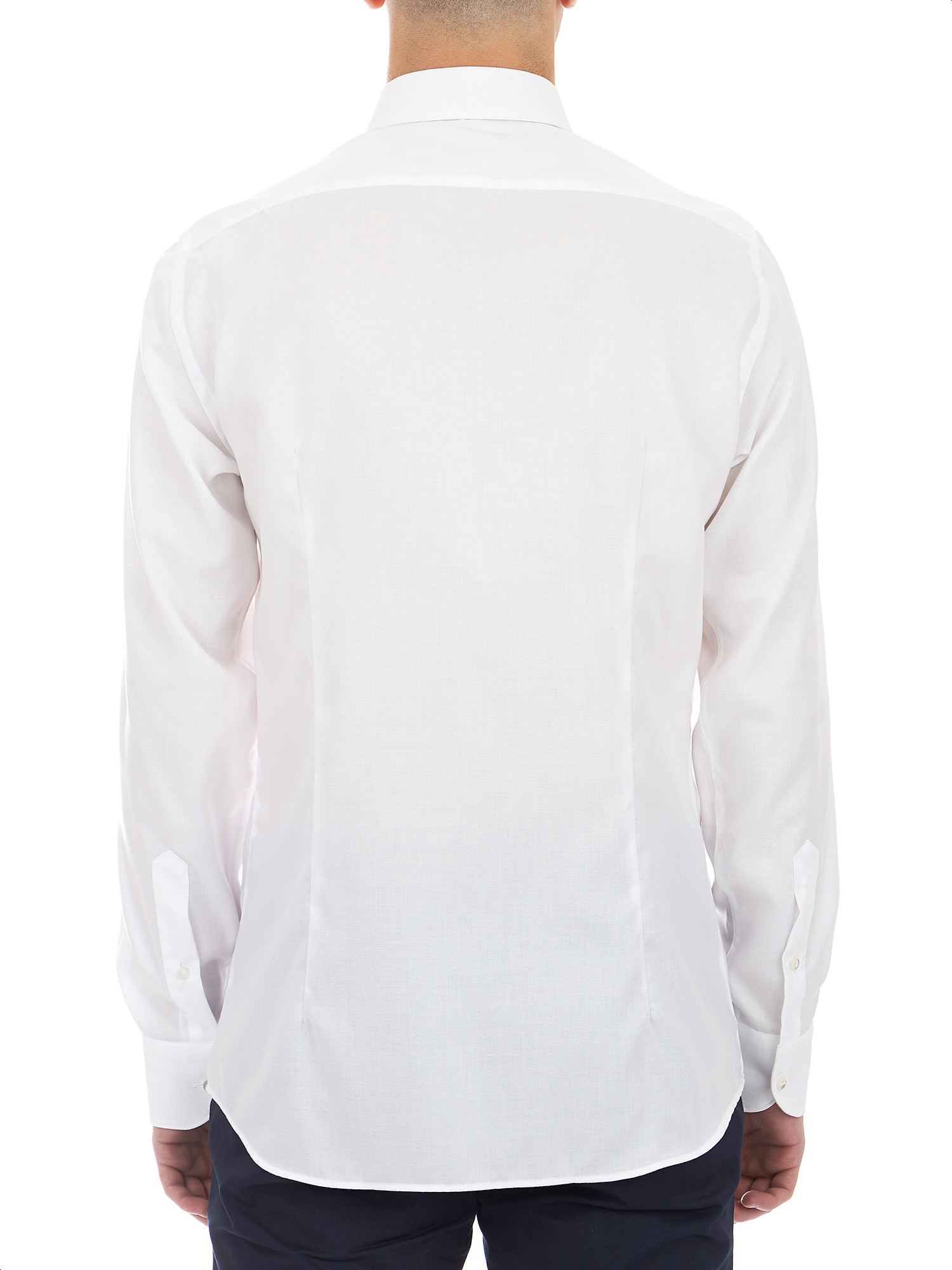 Marcus Camicia Business Bianca Tessuto No Stiro