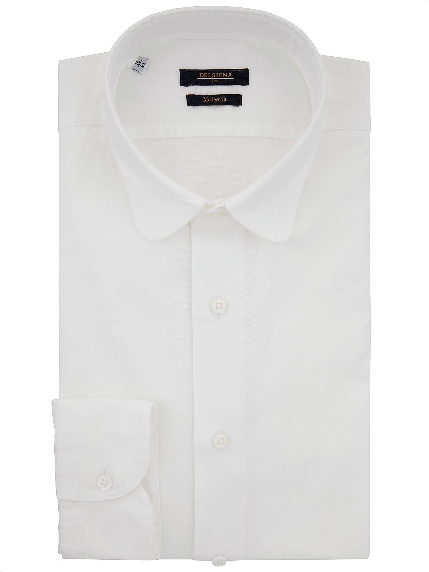 CAMICIA BIANCA IN RASO COLLO A LANCIA