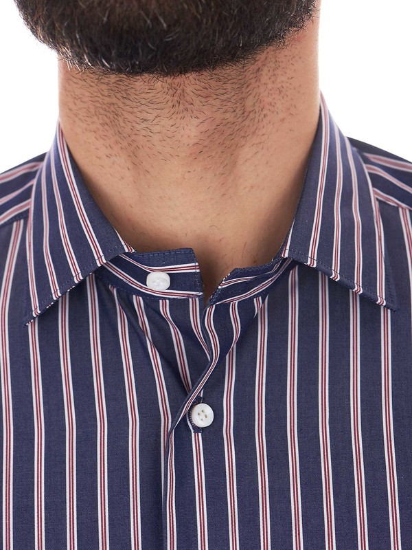 MAGLIA RIGHE COLLO CAMICIA