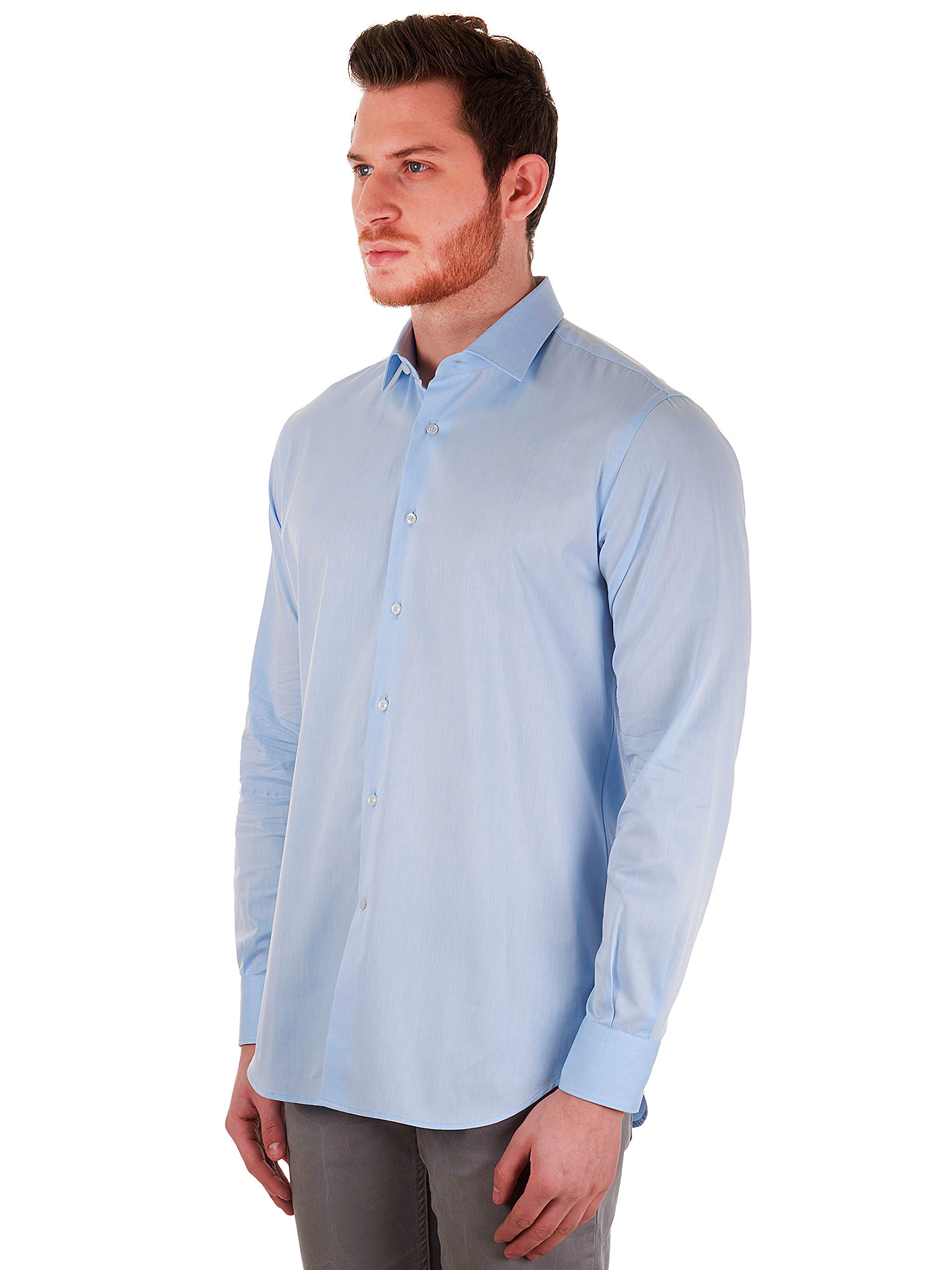 Enlision Camicia Rosso Uomo Elegante Manica Lunga Regular Fit Camicia - Foto 7