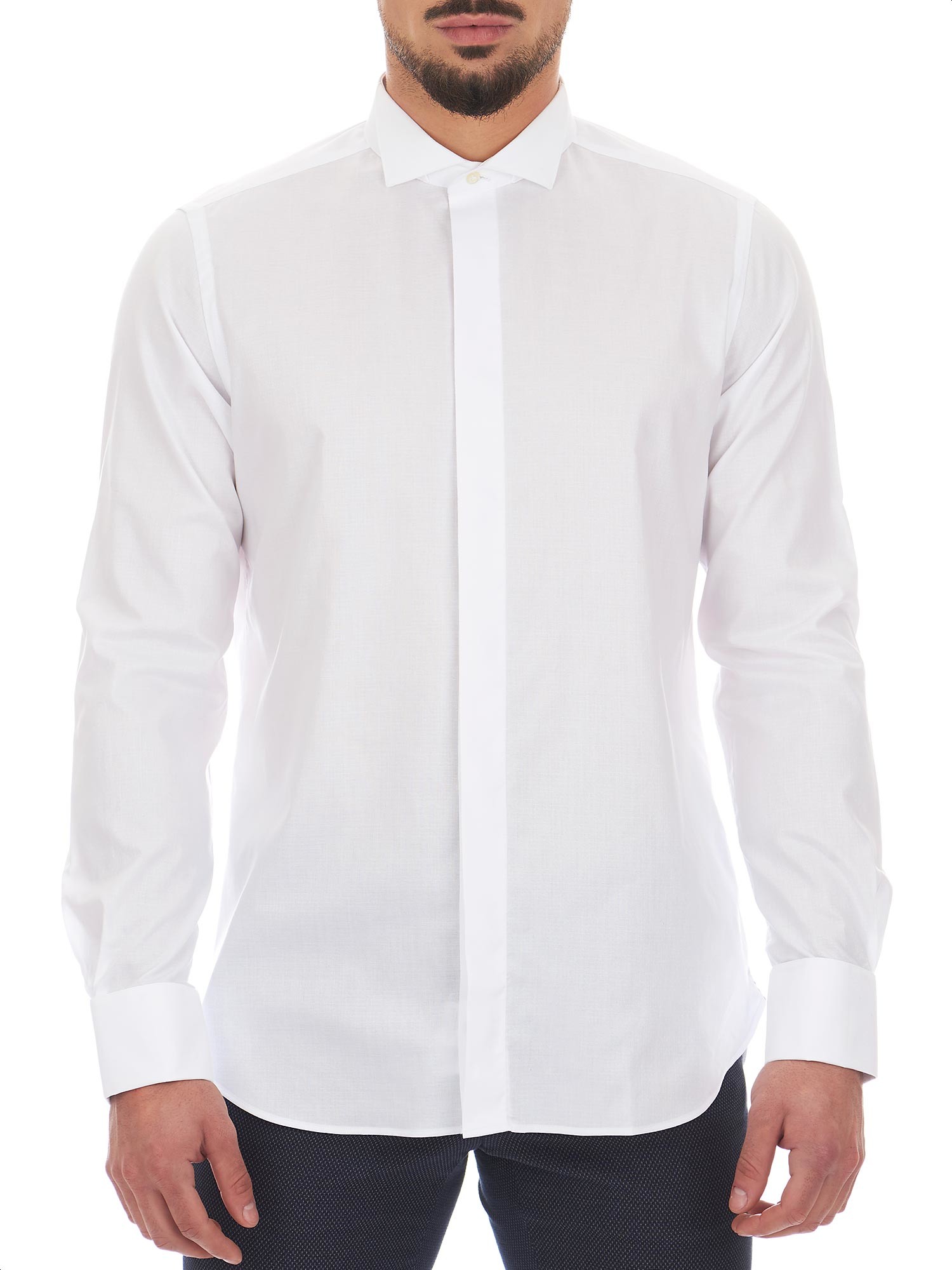 Camicia cerimonia da uomo bianca Càrrel