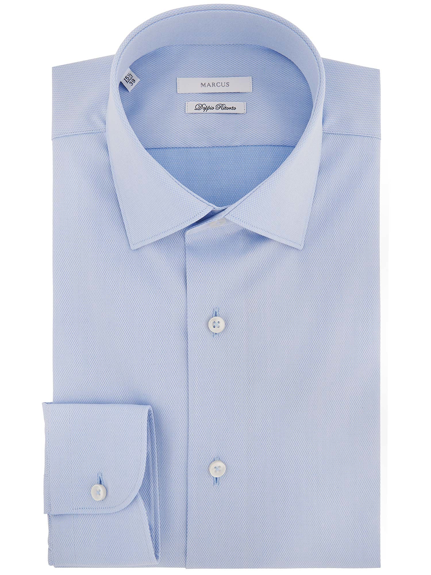 Camicia Uomo French Connection Oxford Manica Lunga 100% Cotone - Blu Classico
