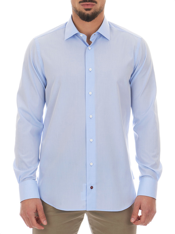 Camicia sartoriale con collo classico Carrel