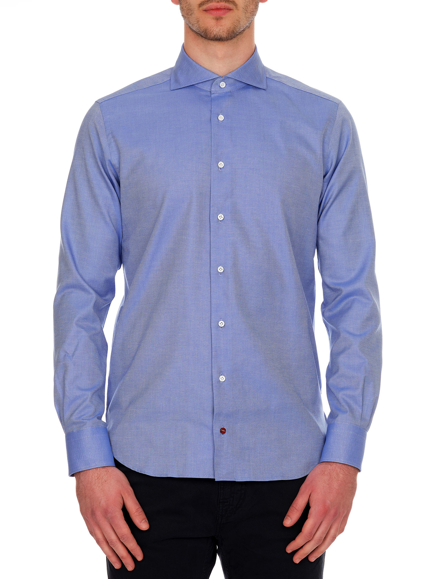 Allthemen Camicia Oxford Uomo Slim Fit - Cotone Misto Antipiega, Colore Unito, Per Ufficio E Tempo Libero