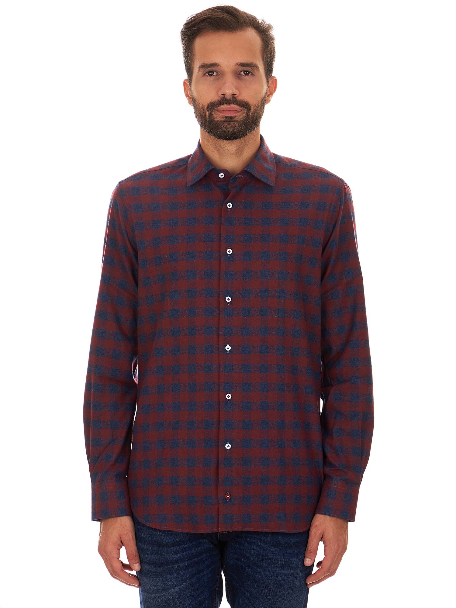 Tweed Camicia da uomo a quadri, a maniche lunghe, per autunno e inverno, con bottoni, per il tempo libero, con tasca sul petto, Nero , XXXL