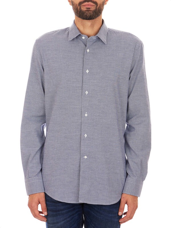 Camicia Charlie in flanella a scacchi - Navy/Blu/Bianco - Cotone