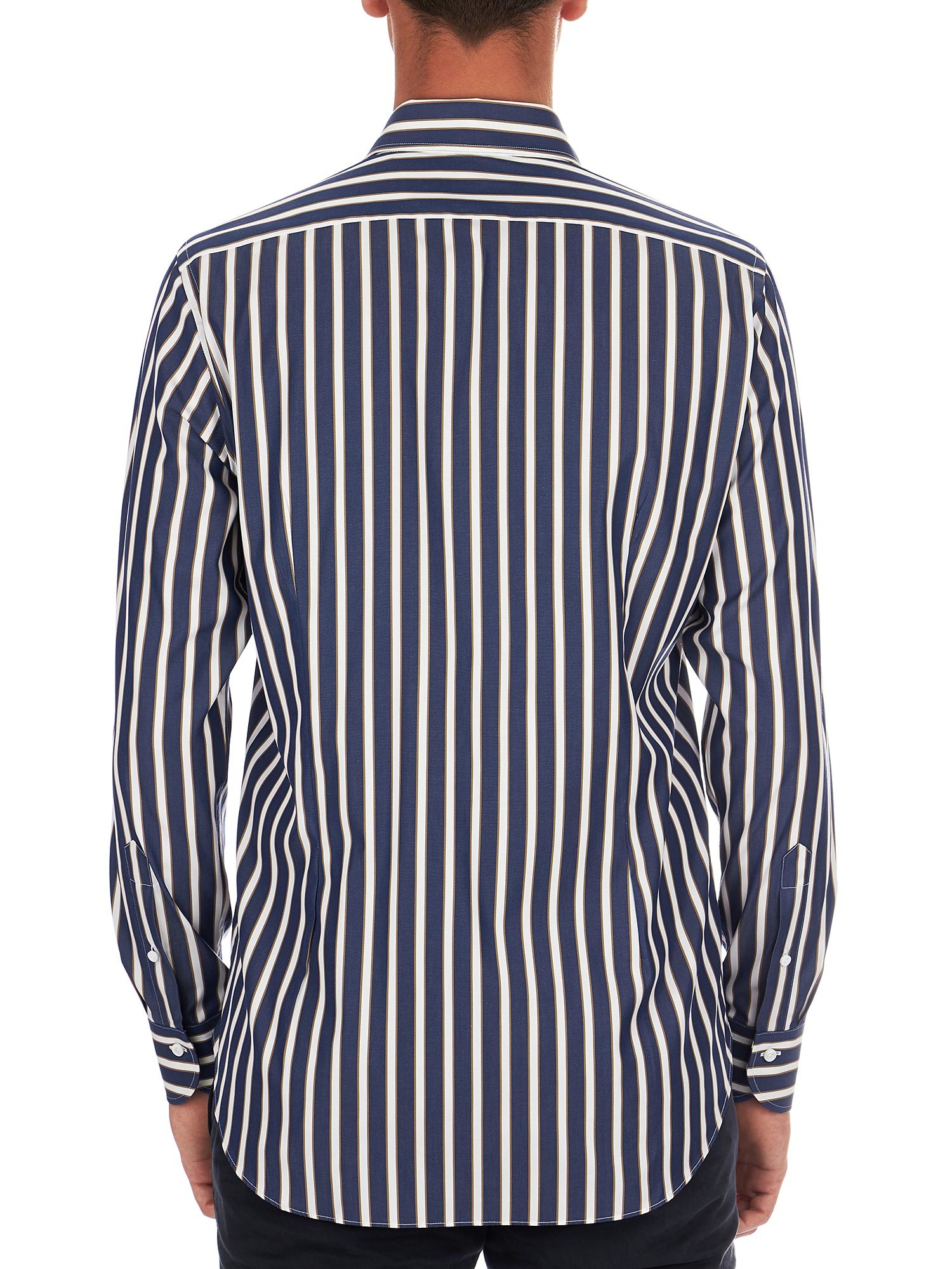 Walther Camicia Righe Blu In Cotone