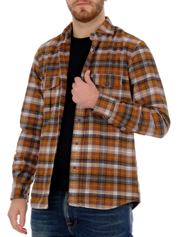 Camicia a maniche lunghe oversize a quadri con bottoni – The Korean Fashion