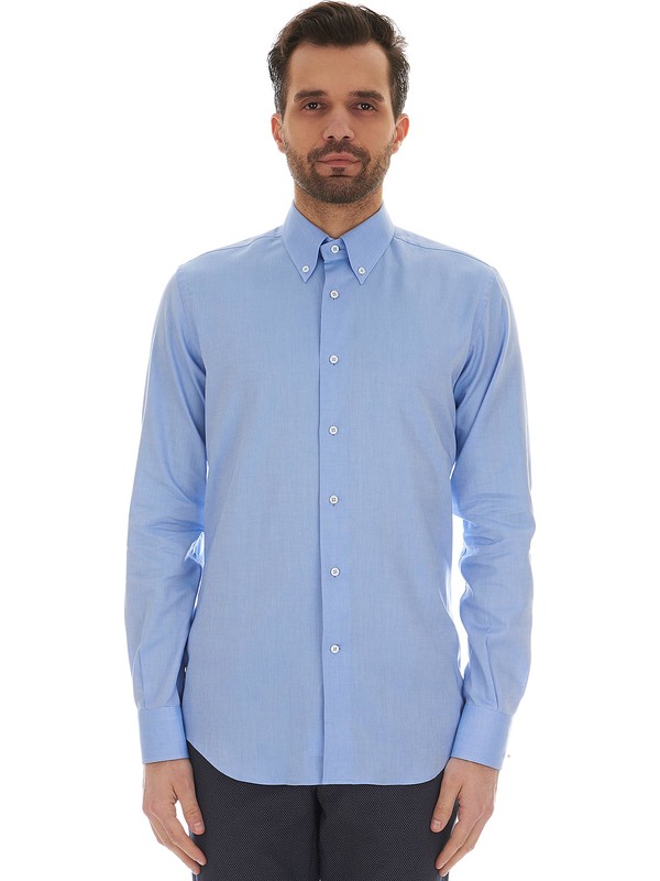 Camicia Uomo Mattana Italia - Collo Button Down 42 - Cotone 100% Easy Iron - Multicolore - Foto 4