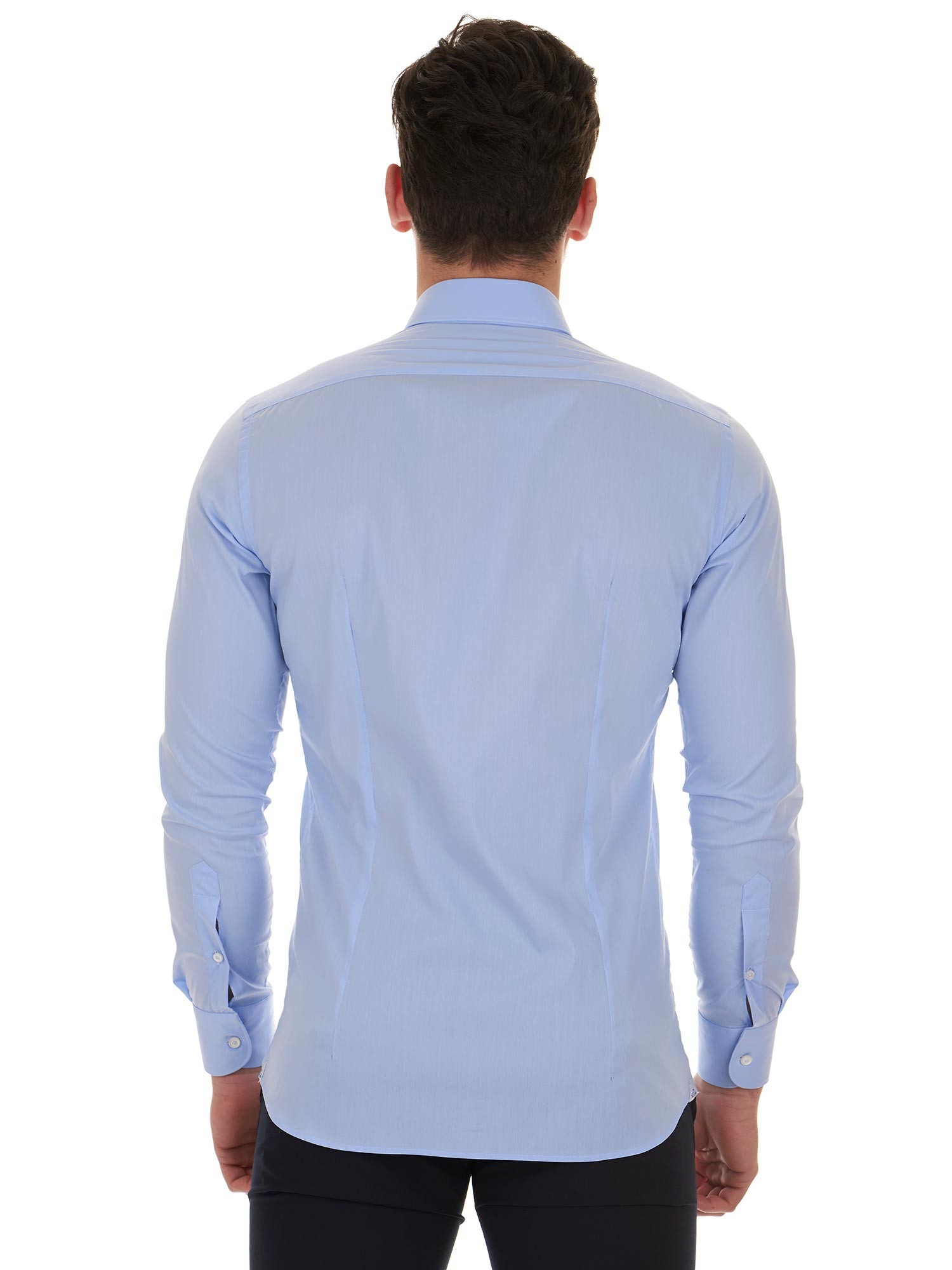 CASAMODA Camicia Da Lavoro Uomo Comfort Fit - Tinta Unita Blu Scuro, Taglia 43 - Cotone Puro Con Colletto Kent E Tasca Sul Petto - 2