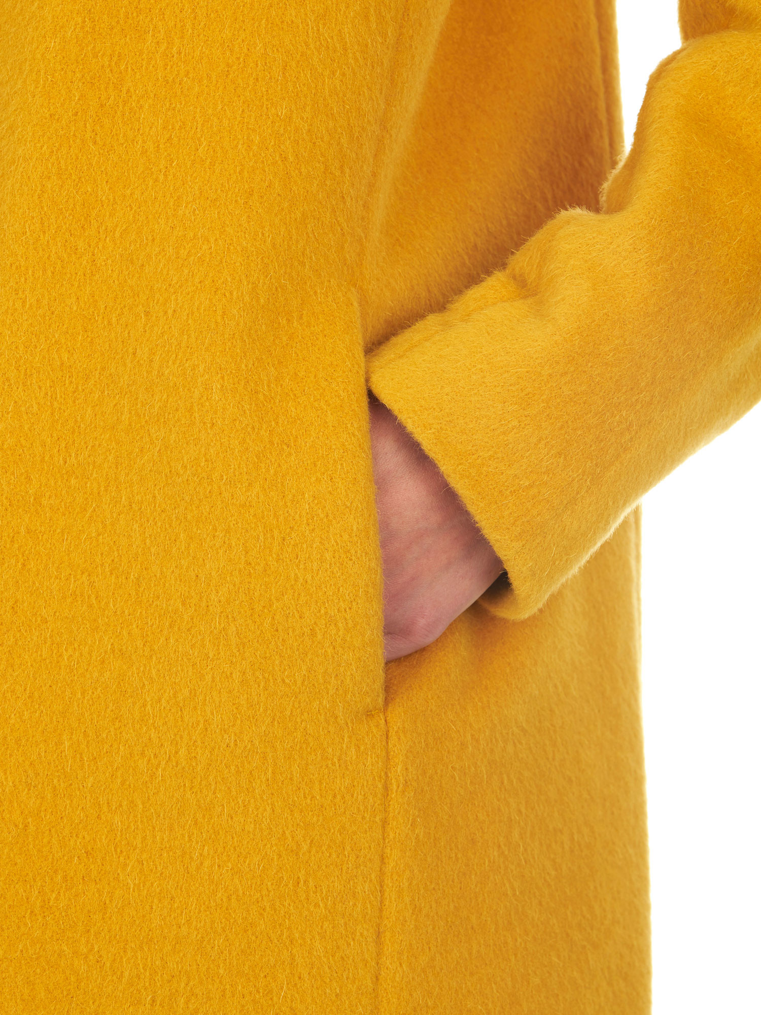 Paltò - Cappotto donna in lana e mohair giallo