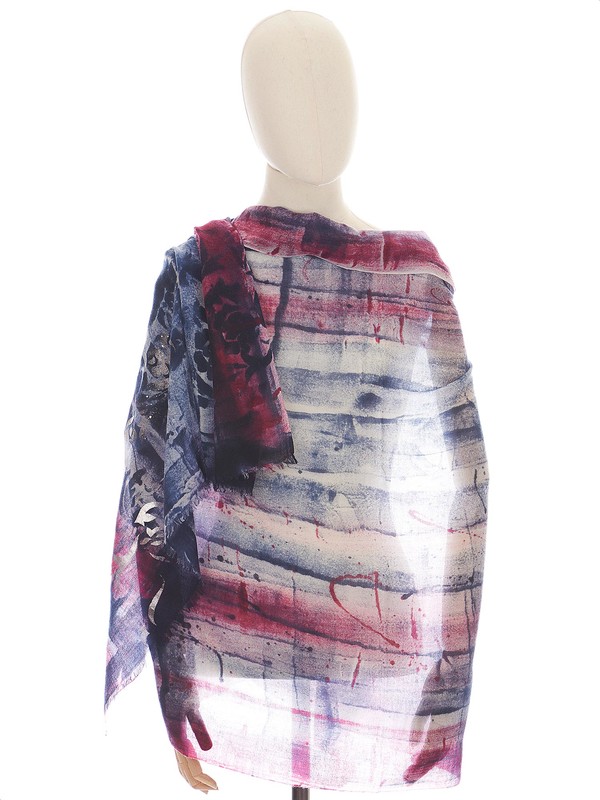 floral cashmere scarf