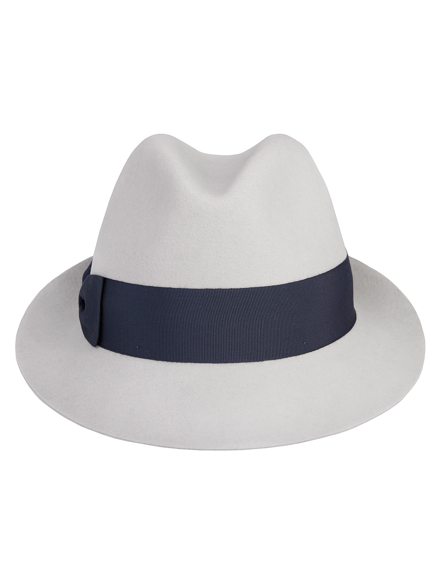 Chapeau Gangster En Feutre Trilby – Style Al Capone, Blanc Avec Bande Noire, Taille Unique Homme