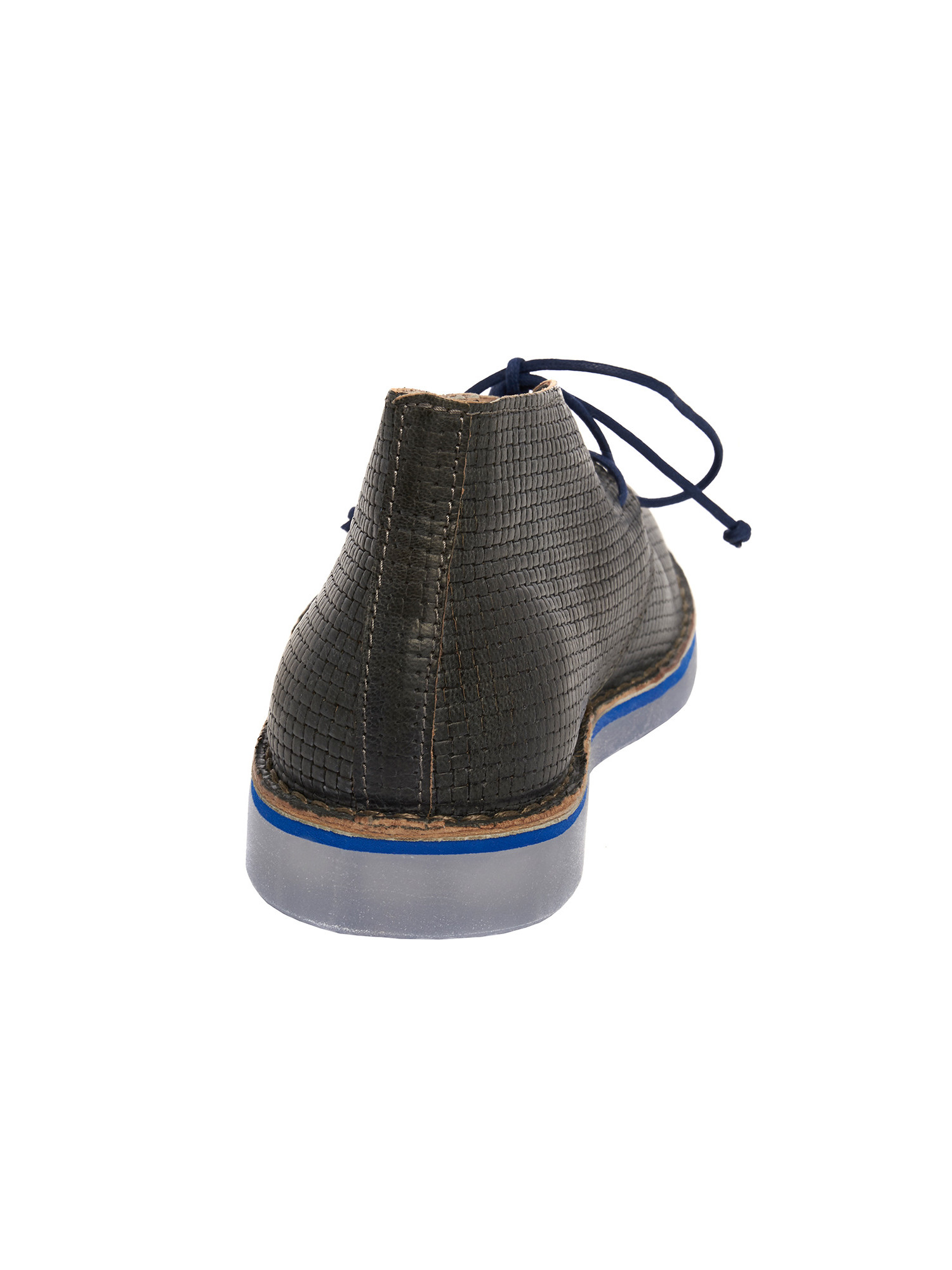 Chaussures grise en cuir tressé faites en Italie