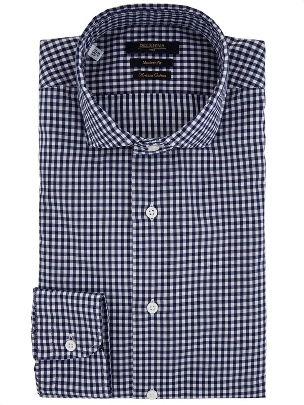Chemise Emmanuelle Khanh - Carreaux Bleu Et Blanc - Taille L 41/42 - Occasion Très Bon état