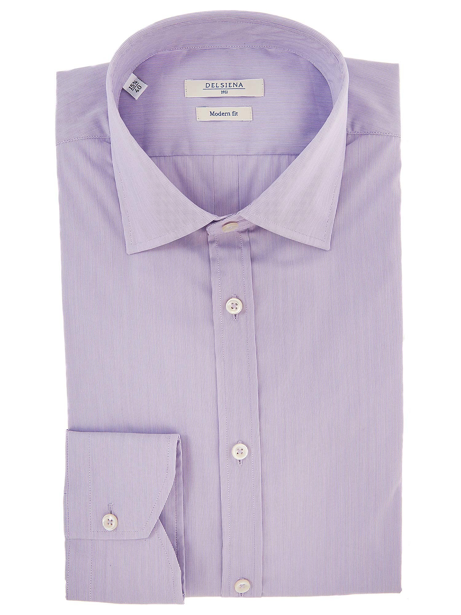 Chemise Habillée Homme Moss Lilas Col 16 Double Poignets - Occasion Très Bon état