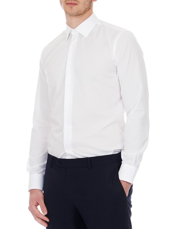 Del Siena Chemise homme blanche sans repassage