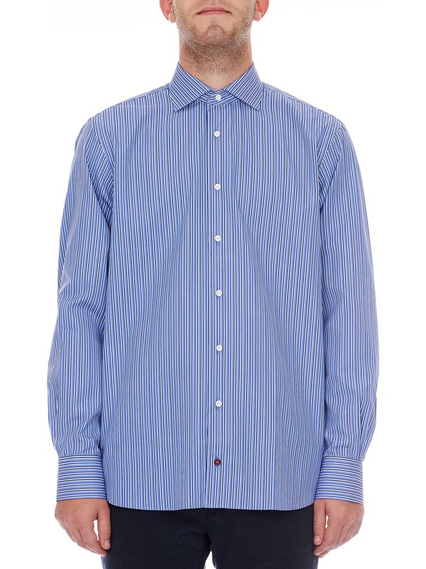 Chemise en lin regular col boutonné - Bleu turquoise - Jules