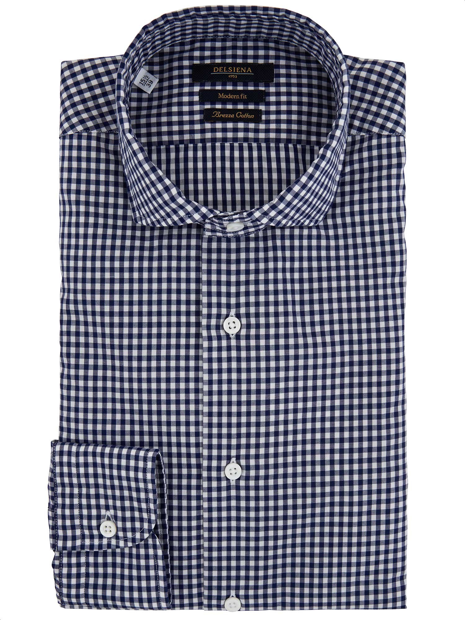 Chemise à carreaux bleu main image 1