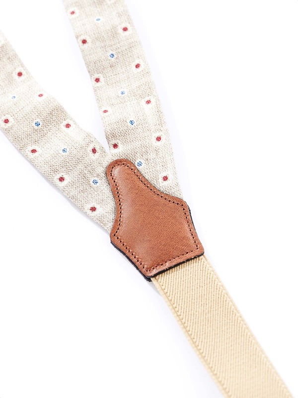 Rosi Collection - Adjustable linen and silk suspenders