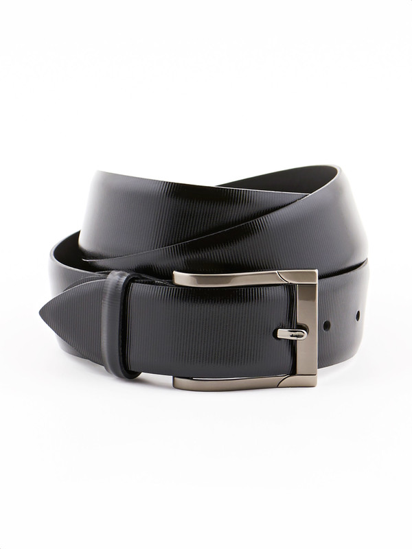 Ricky belt BLACK/RED/GUNMETAL CLASSIC LEATHER - Men Belts